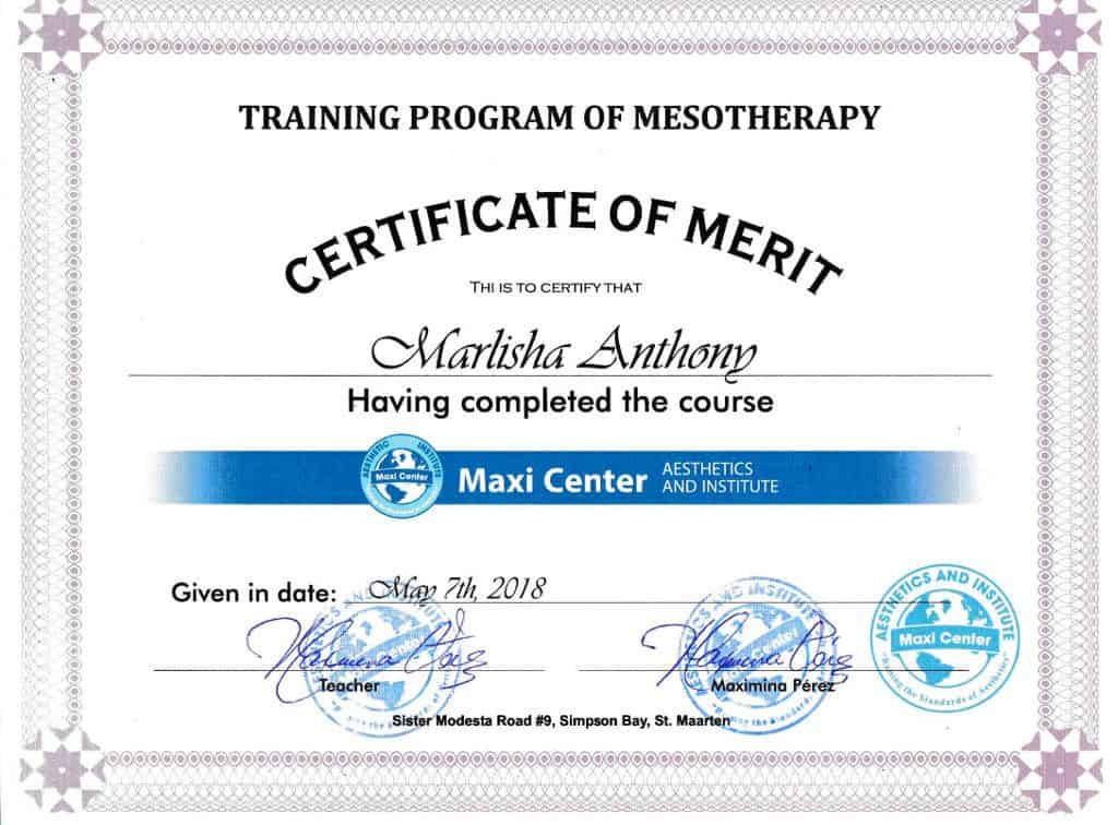 marlisha sm unick massage certificate